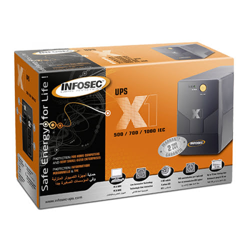 X1-500 - In-Line - Onduleur Infosec - Cybertek.fr - 2