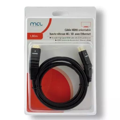 Câble HDMI Rotatif Haute Vitesse - 1.8m - 1