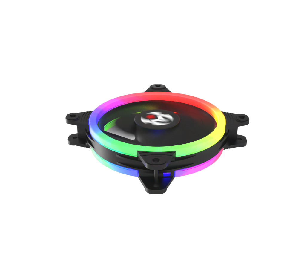 Ventilateur boîtier M.RED VAR-12A Noir ARGB Rainbow Double Ring 120mm