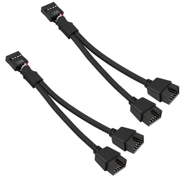 Splitter USB 9 Broches vers 2x USB 9 Broches  - Connectique PC - 2
