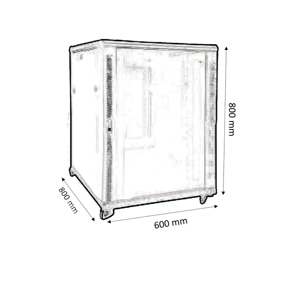 Kimex International Baie de brassage 19" 15U 600x800mm  (112-6815K) - Achat / Vente Réseau divers sur Cybertek.fr - 1
