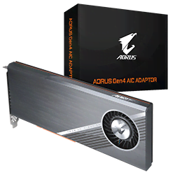 Gigabyte PCI-Express 4x pour 4 SSD M.2 NVMe -AORUS Gen4 AIC