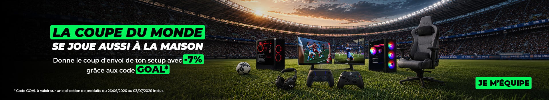 Coupe du monde - code promo -7%