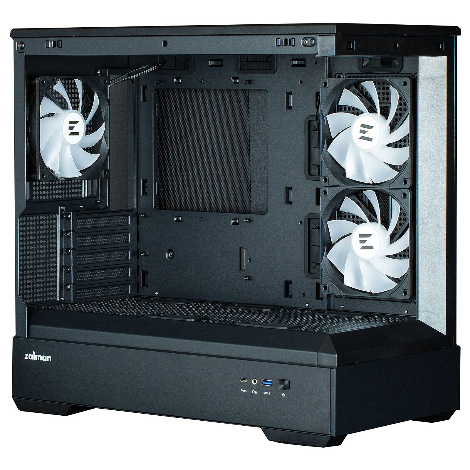 Zalman P30 Black V2 Noir - Boîtier PC Zalman - Cybertek.fr - 3