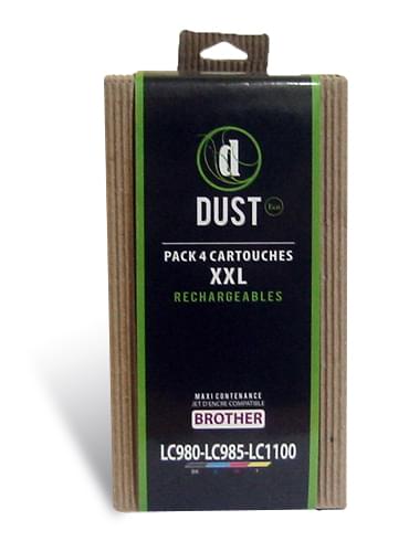 DUST Eco Pack 4 cart.rechargeables LC980-LC985-LC1100 XXL - 0
