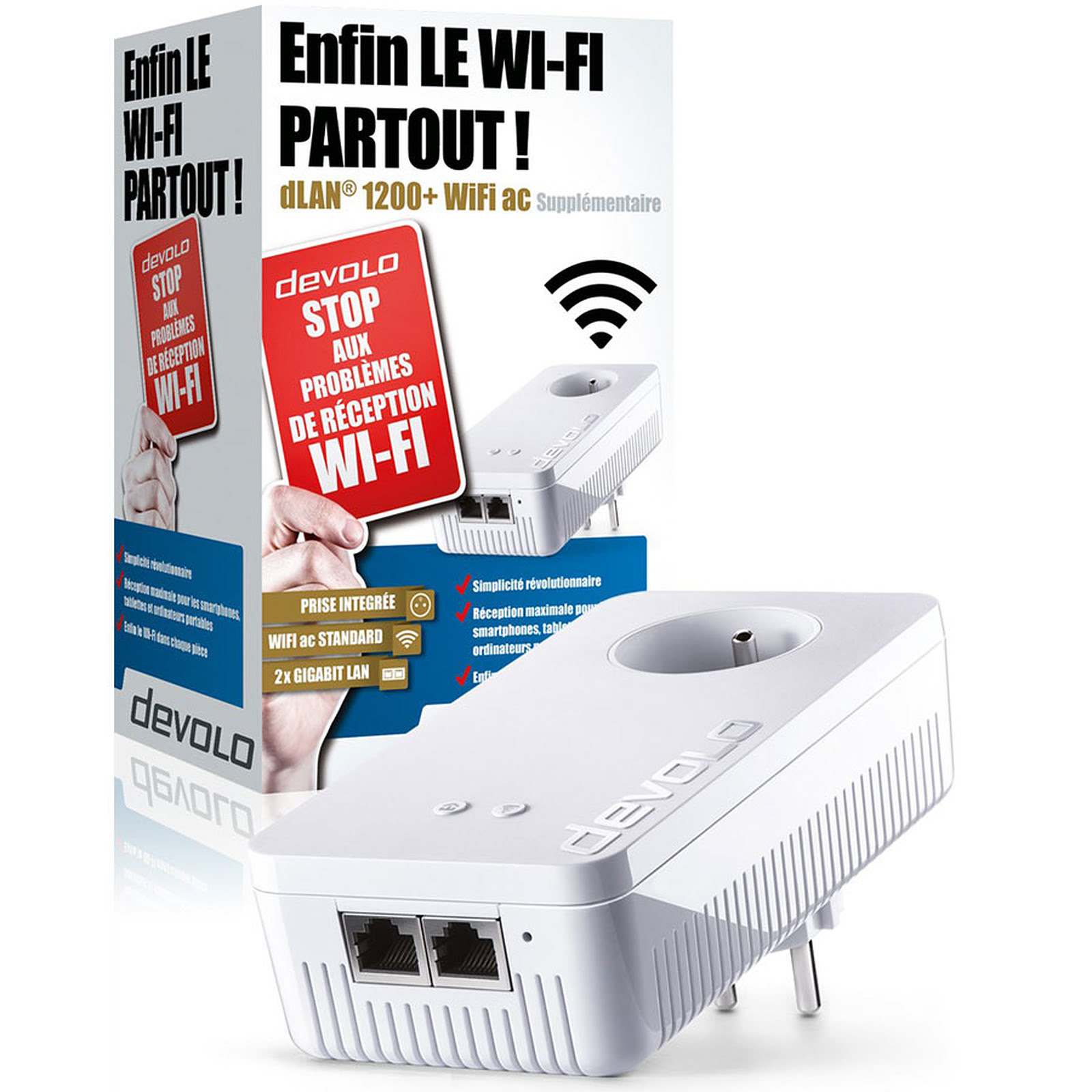 Devolo dLAN 1200+ Wifi AC - 9384 - Adaptateur CPL - Cybertek.fr - 2