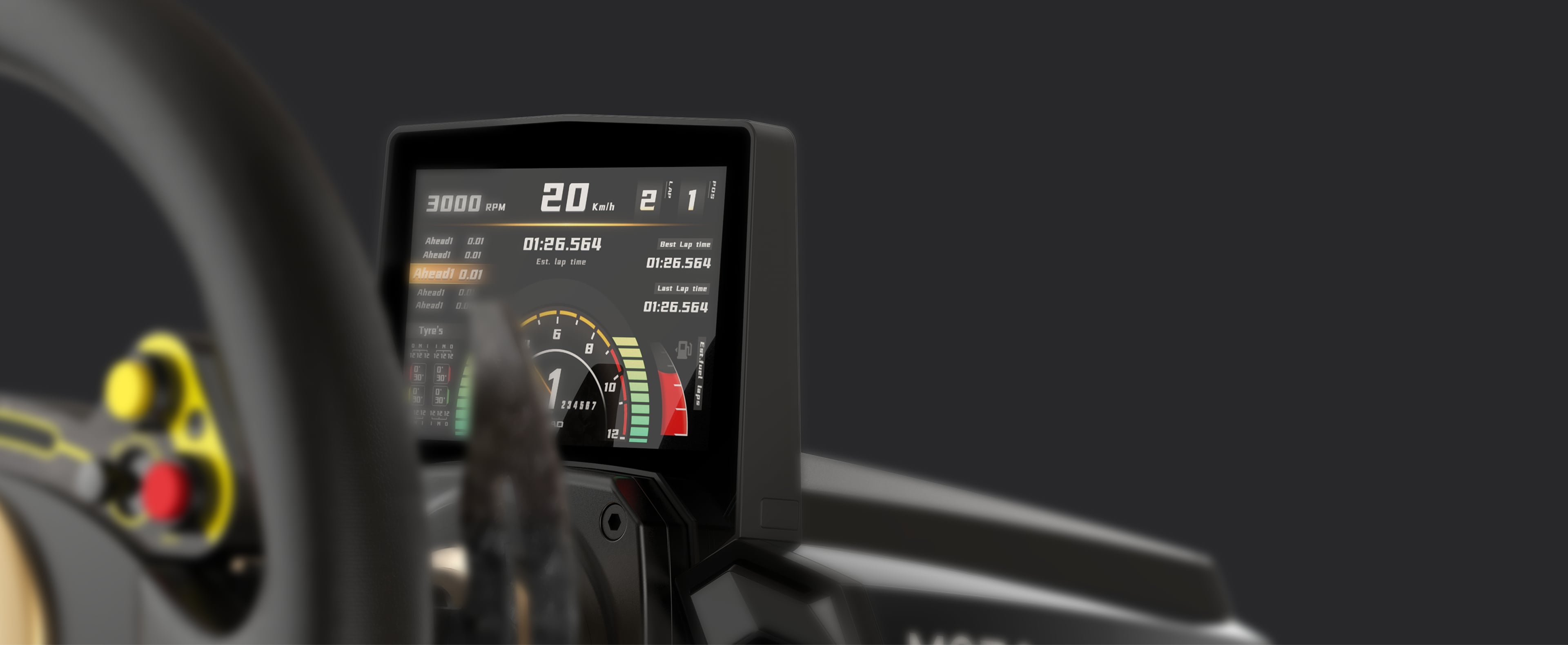 Moza Racing RM - Tableau de Bord Digital - RS05 (RS05) - Achat / Vente Accessoires Simracing sur Cybertek.fr - 1