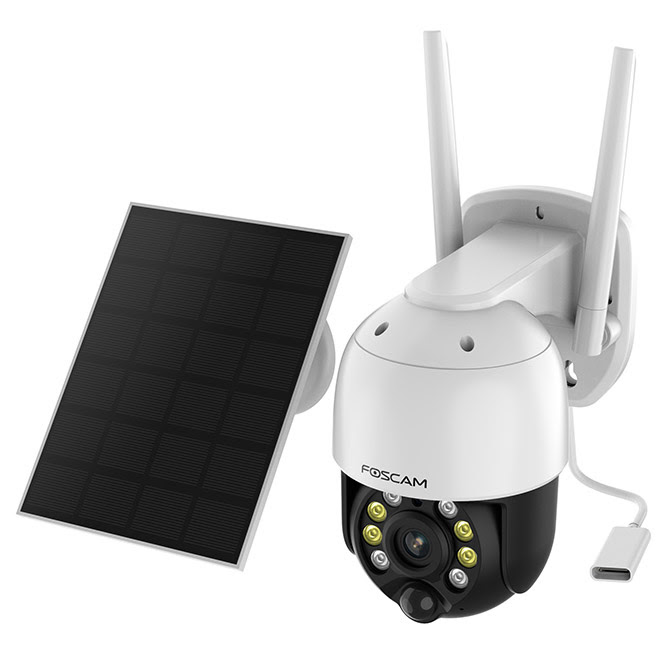 Foscam B4 WiFi Solar Battery Camera - 4MP/Pan/Tilt