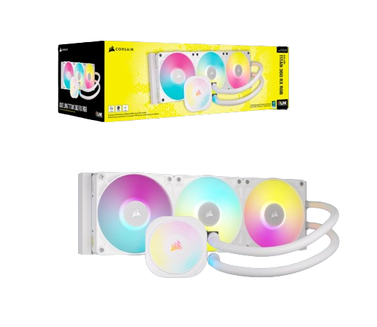 Corsair iCUE LINK TITAN - 360 RX RGB AIO/360mm - Blanc - Watercooling - 4