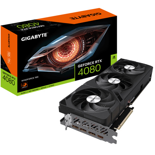 image produit Gigabyte GeForce RTX 4080 16GB WINDFORCE  Cybertek