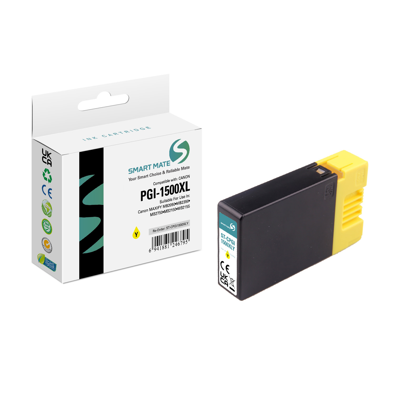 Cartouche PGI-1500XLY Jaune pour imprimante  Compatible Canon - 0