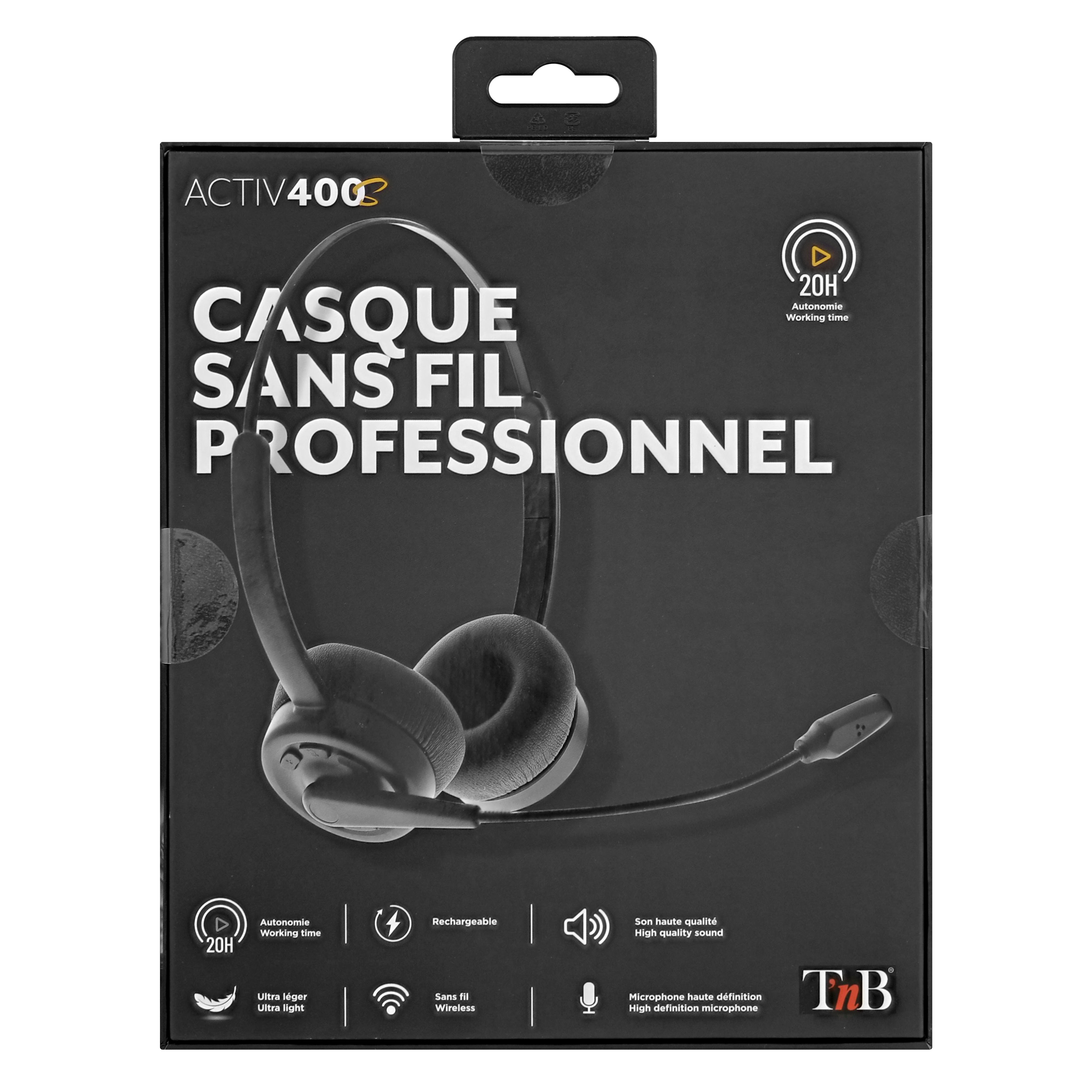 T'nB Activ 400S Stereo Noir - Micro-casque - Cybertek.fr - 1