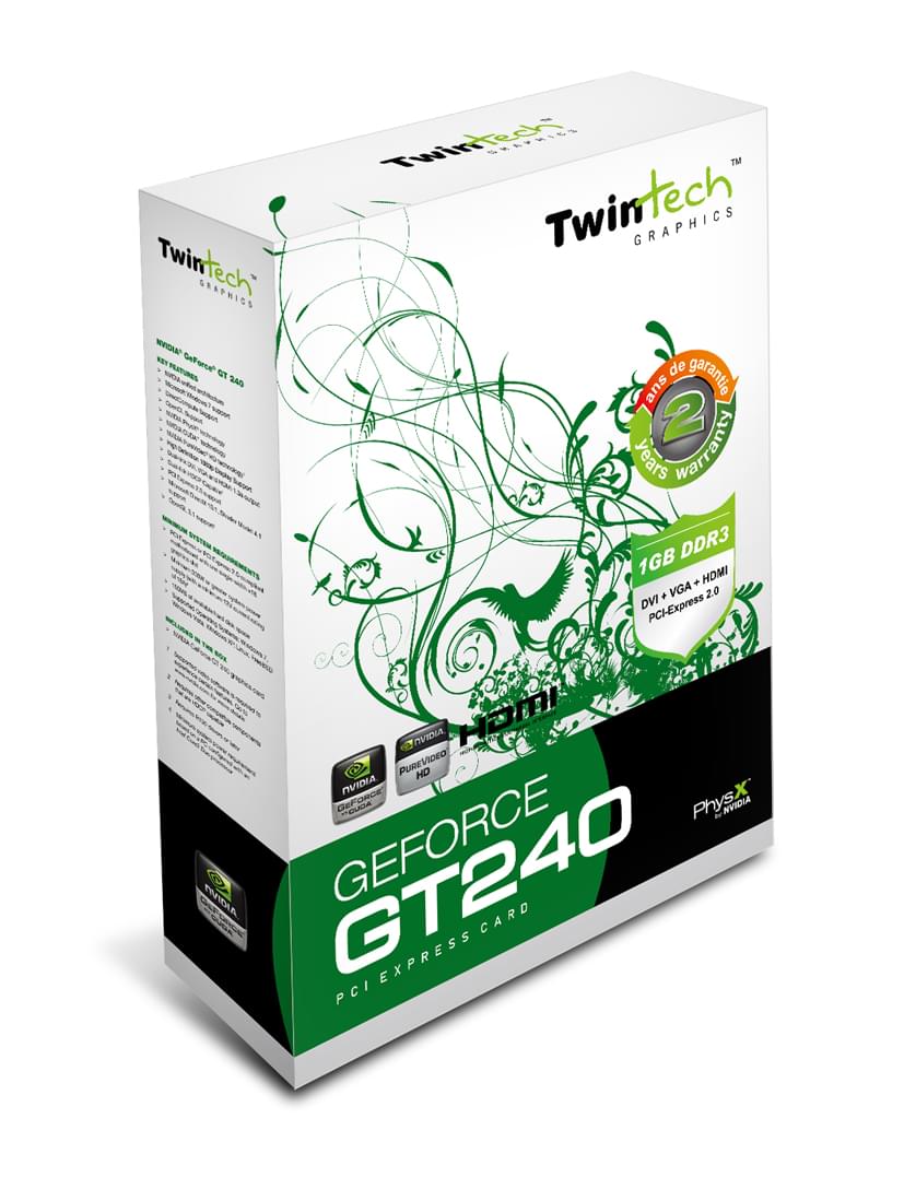 Twintech GF GT 240  - Carte graphique Twintech - Cybertek.fr - 0