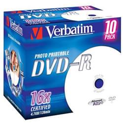 Consommable stockage DVD+R Vierge 4.7Go (pack de 10)