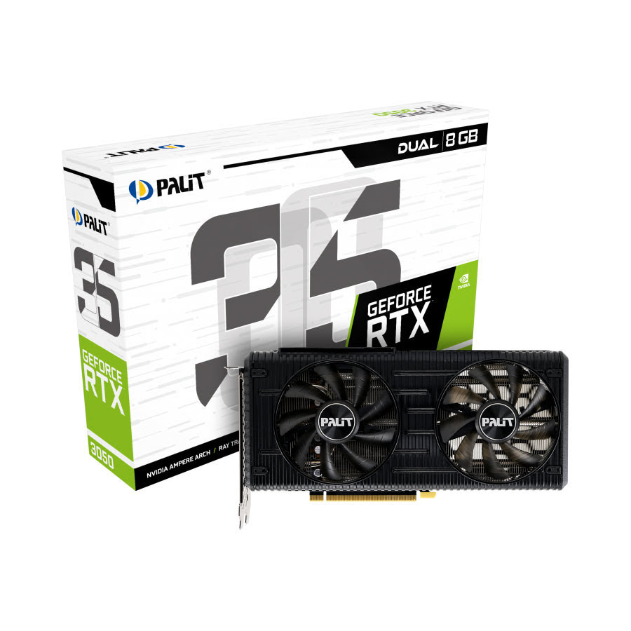 Palit RTX 3050 Dual 8GB  - Carte graphique Palit - Cybertek.fr - 0