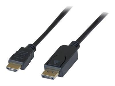 DP1.2 vers HDMI1.4 noir - 2m - Connectique TV/Hifi/Video - 0