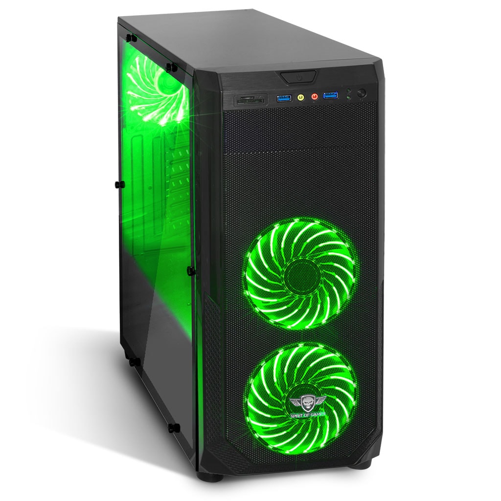 Spirit Of Gamer ROGUE I GREEN Noir - Boîtier PC Spirit Of Gamer - 3