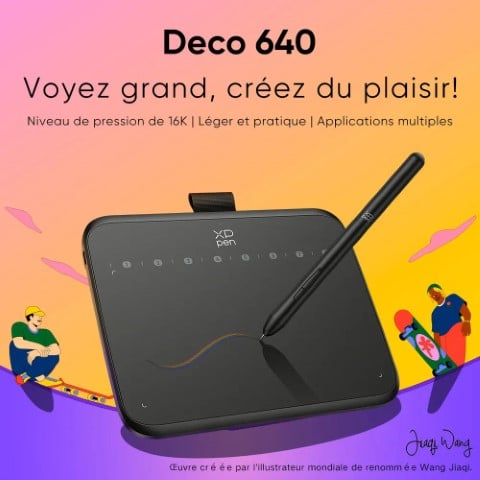 XPPEN Deco  640 5080LPI/6"/Noir - Tablette graphique XPPEN - 1