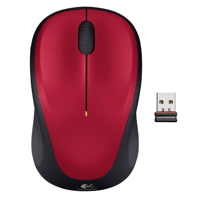 Logitech Wireless Mouse M235 Rouge - Souris PC Logitech - 0