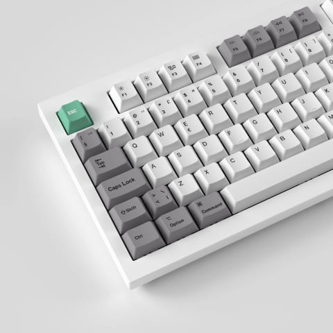 Keychron Set de touches - White Mint - Complet/ISO-FR/PBT (T61) - Achat / Vente Modding sur Cybertek.fr - 1