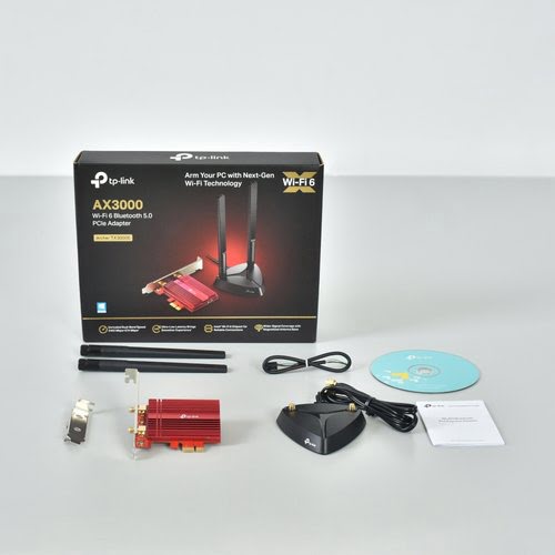 TP-Link PCI-E BT5/Wifi 6 AX3000 - Archer TX3000E  - Carte réseau - 3