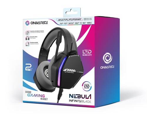 Oniverse Casque Nebula Stereo Noir - Micro-casque - Cybertek.fr - 5