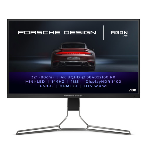 Ecran PC AOC Porsche PD32M 31.5" 4K/144Hz/1ms/IPS/HDR10/USB-C
