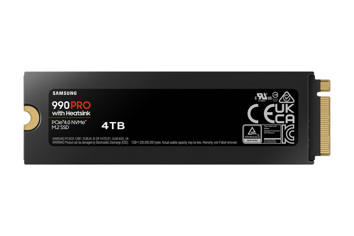 Disque SSD Samsung 4To M.2 NVMe - 990 PRO Dissipateur