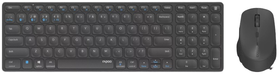 Rapoo 9700M - Pack Clavier/Souris - Cybertek.fr - 2