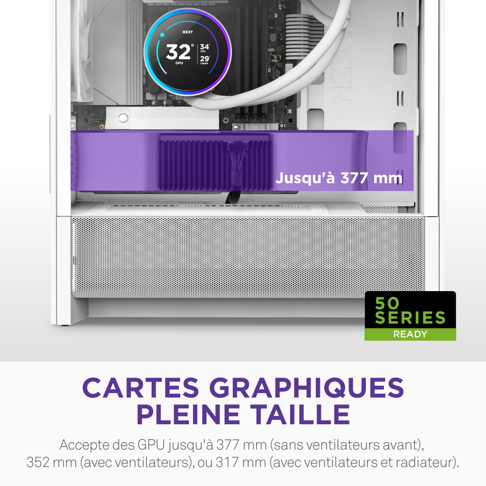 NZXT H3 Flow Blanc Blanc - Boîtier PC NZXT - Cybertek.fr - 7