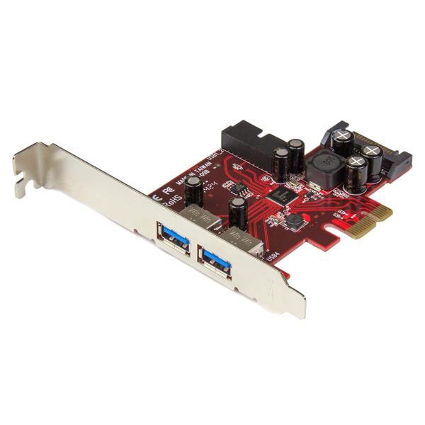 Carte contrôleur StarTech PCI-E 4 Port USB3.0 2Ext./ 2Int.(1x IDC)