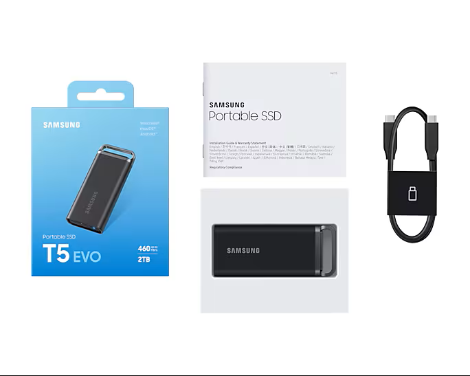 Samsung T5 Evo  USB 3.2 2To Black (MU-PH2T0S/EU) - Achat / Vente Disque SSD externe sur Cybertek.fr - 3