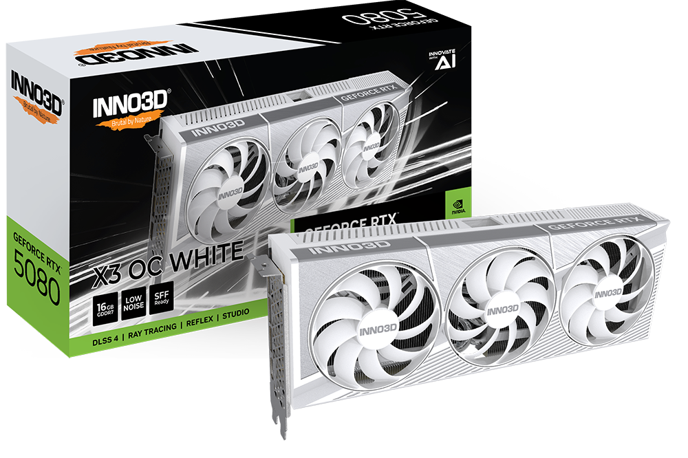 Inno3D GeForce RTX 5080 X3 OC WHITE 16GB - Carte graphique Inno3D - 0