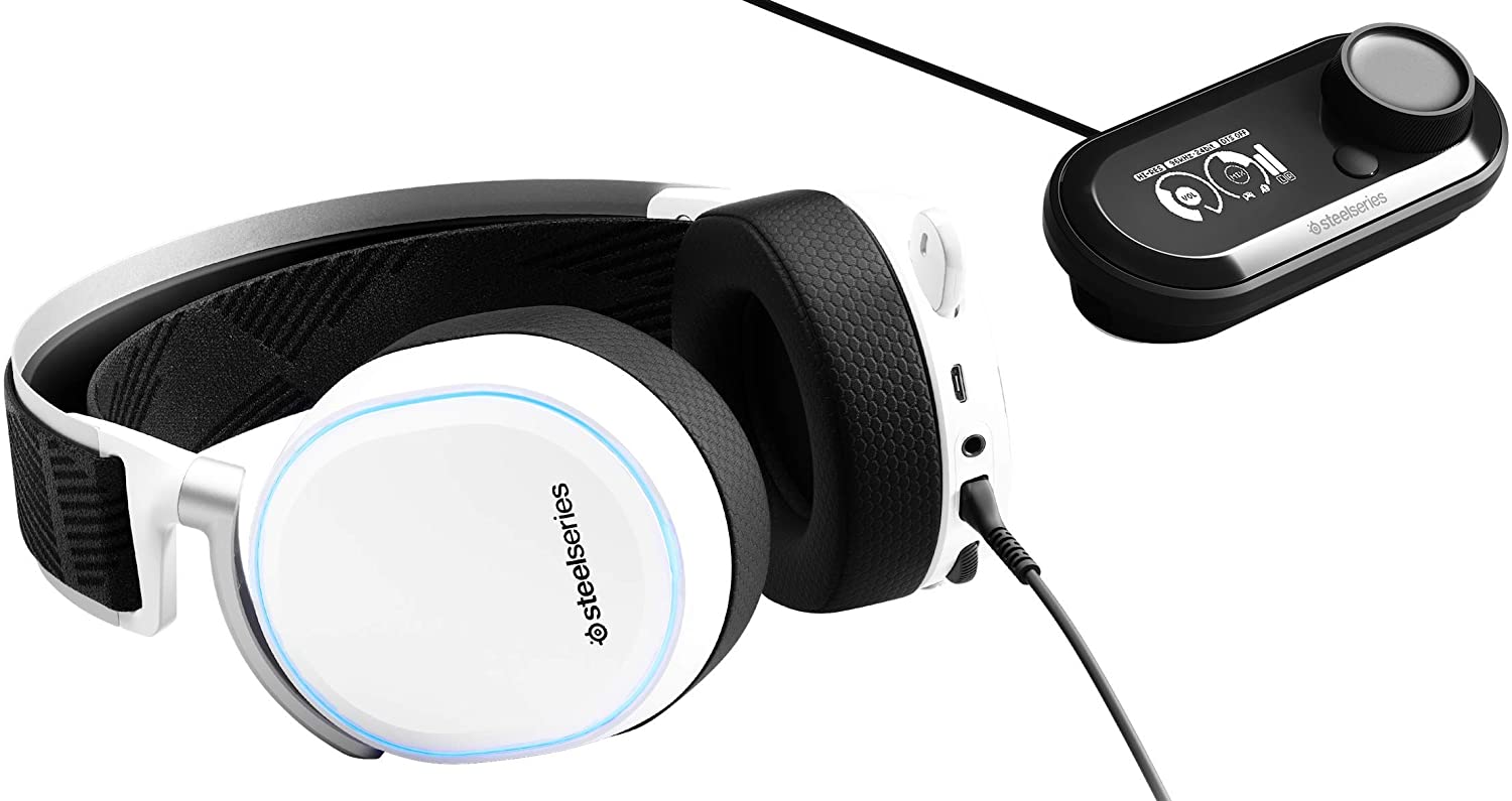 SteelSeries Arctis Pro + GameDAC Blanc 7.1/USB/RGB Stereo - Micro-casque - 3