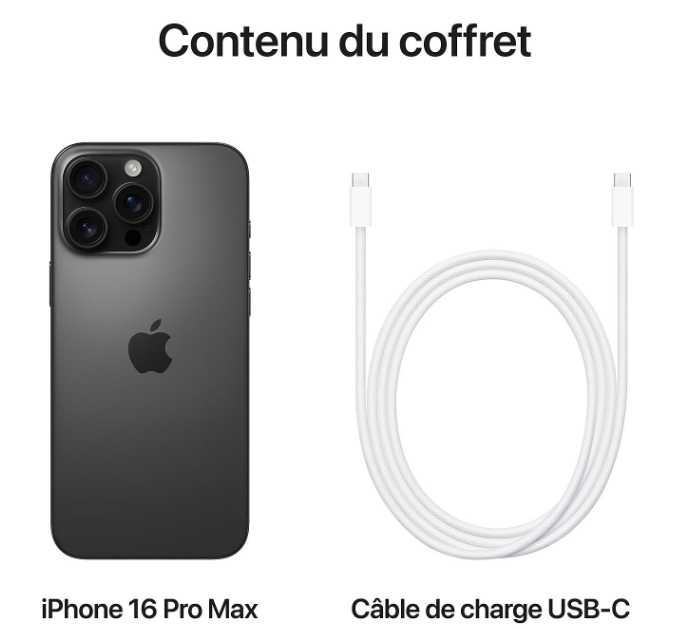 Apple iPhone 16 Pro Max 1To Noir - Téléphonie Apple - Cybertek.fr - 4