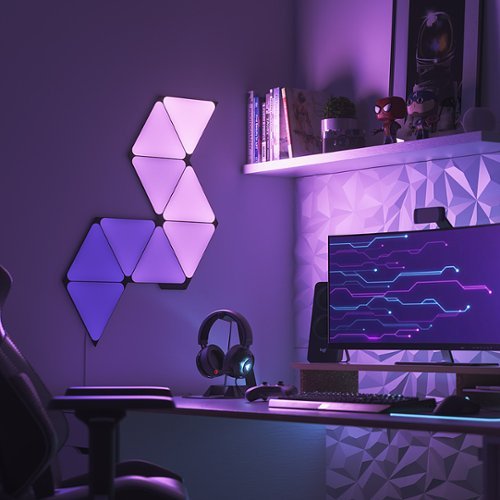 Nanoleaf Shapes Black Triangles Starter Kit - 9 pièces (NL47-0102TW-9PK) - Achat / Vente Objet connecté / Domotique sur Cybertek.fr - 3