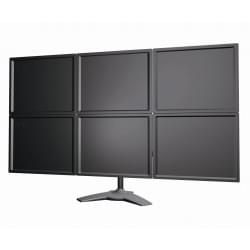 Support ecrans sextuple pour 15-24" - Accessoire écran Cybertek - 0