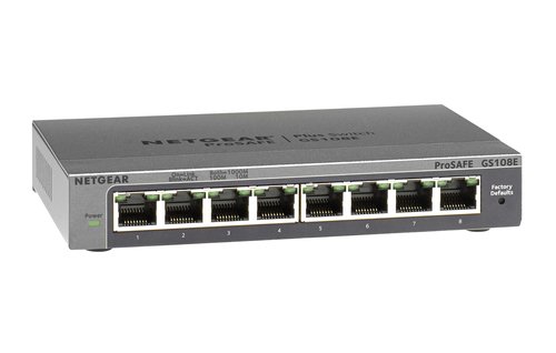 Switch Netgear 8 ports 10/100/1000 - GS108E   - Cybertek.fr - 1