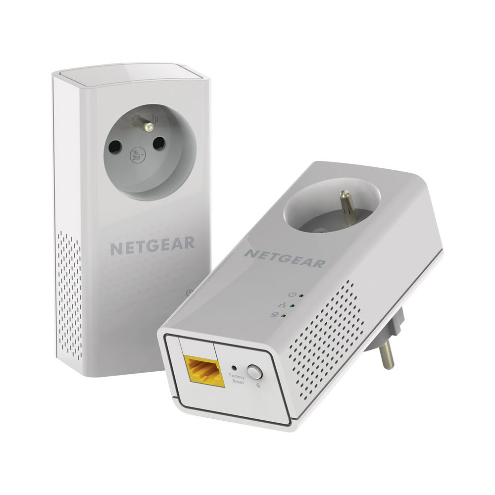 Netgear PLP1000 (1000Mb) avec prise - Pack de 2