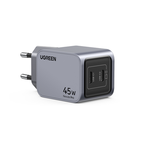 Chargeur rapide 2 ports USB-C - 45W - Gris - Accessoire téléphonie UGREEN - 1