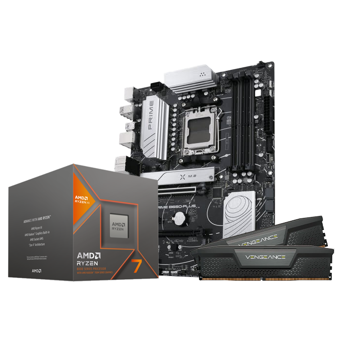 PRIME B650-PLUS + R7 8700G + Vengeance Black 2x16 - Cybertek.fr - 0