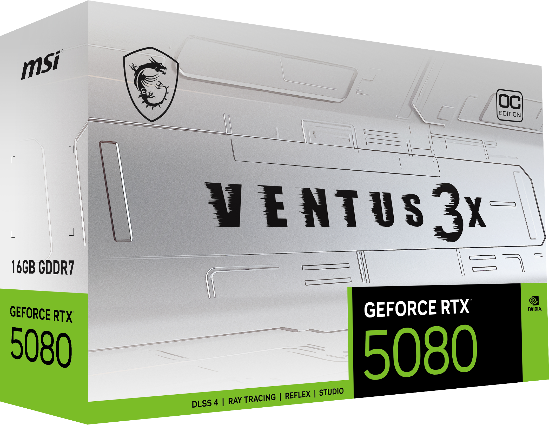 MSI GeForce RTX 5080 16G VENTUS 3X OC WHITE - Carte graphique MSI - 5