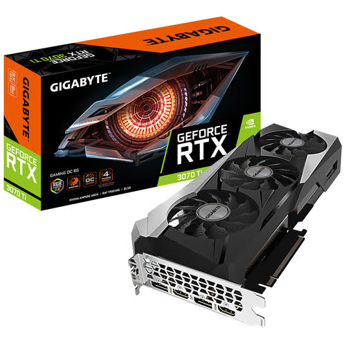 image produit Gigabyte RTX 3070 Ti GAMING OC 8G LHR - 8Go/HDMI/DP Cybertek