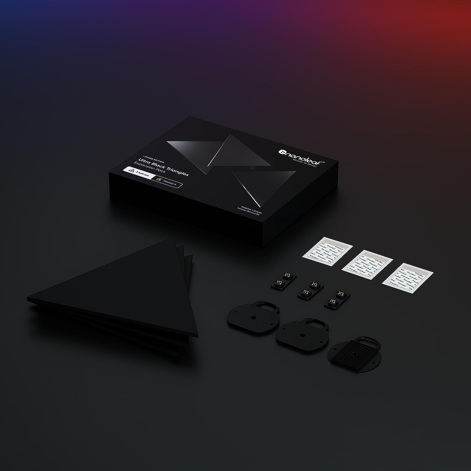 Nanoleaf Shapes Black Triangles Pack Expansion - 3 pièces (NL47-0101TW-3PK) - Achat / Vente Objet connecté / Domotique sur Cybertek.fr - 1