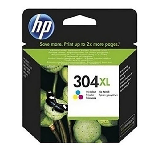 Cartouche d'encre couleurs 304XL - N9K07AE pour imprimante Jet d'encre HP - 0