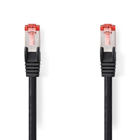 Câble RJ45 Cat6 S/FTP - 10m - Noir - Connectique réseau - 2