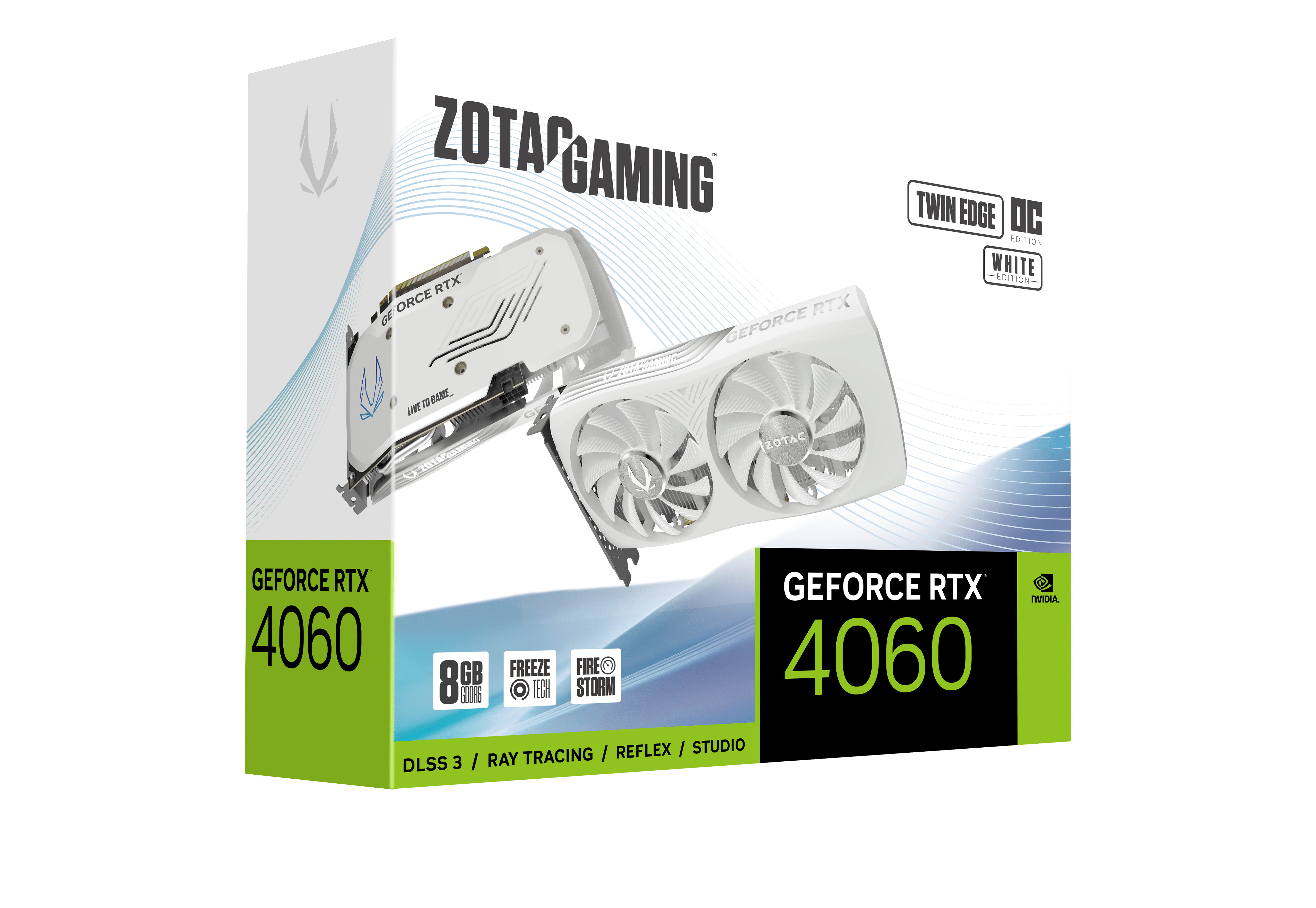 image produit ZOTAC GeForce RTX 4060 TWIN EDGE OC White 8G Cybertek