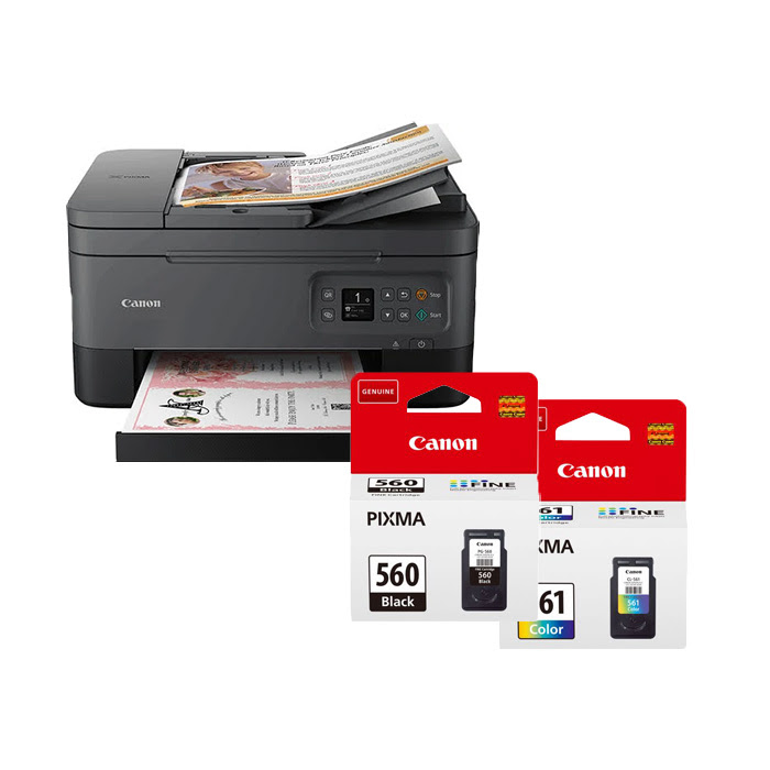 Imprimante multifonction Canon Pack TS7450A + Cartouches noire et couleurs - 0