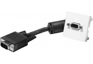Plastron VGA femelle vers câble VGA mâle 10m  - Connectique PC - 0