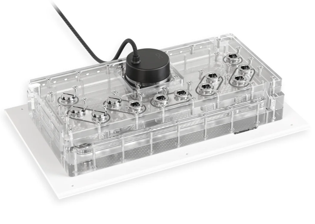 Alphacool Apex Distro Dark Base Pro 901 + Pompe - Blanc - Watercooling - 1